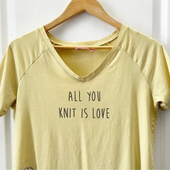 La Vie en Rose Pajama Set 3PC Sleepwear Top Shorts Capris Grey Yellow Small - Picture 9 of 16